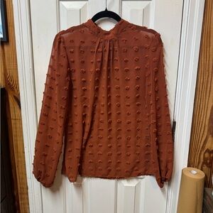 SHEIN Rust Textured Blouse
